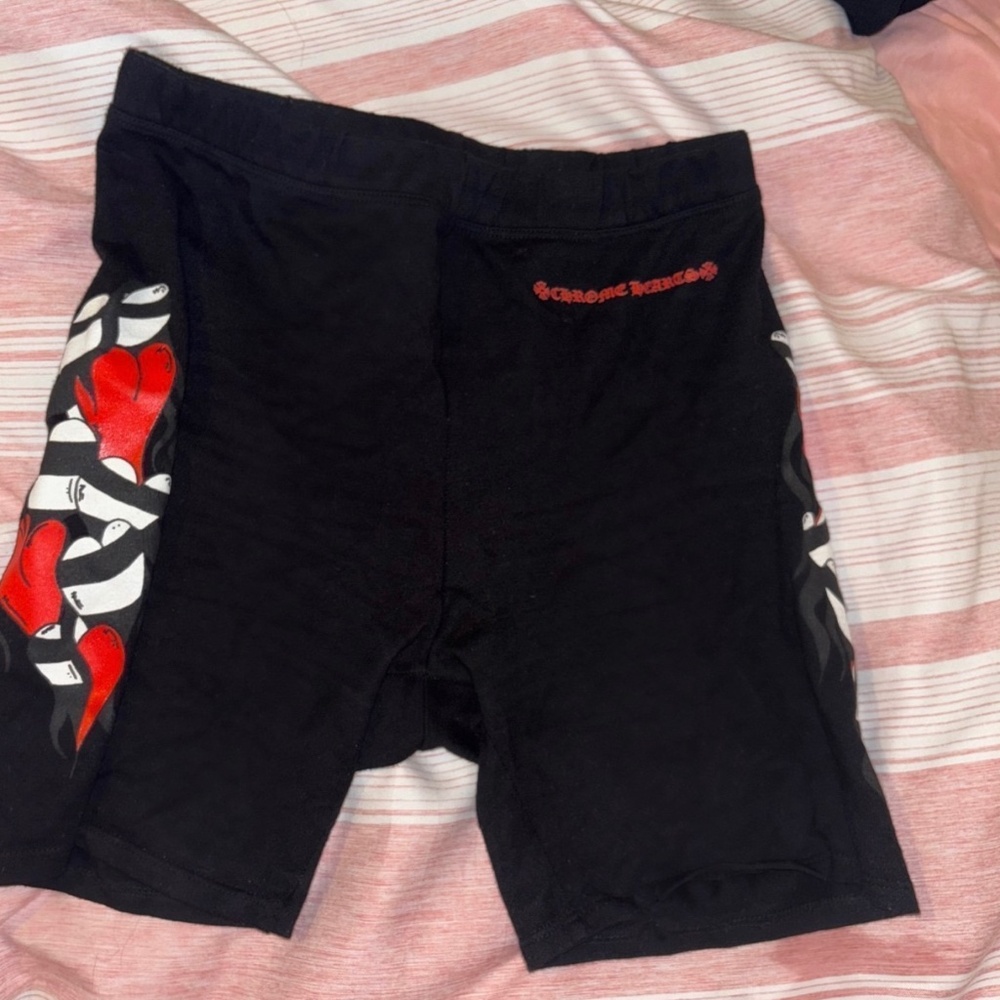 Chrome heart biker shorts